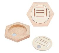 AHANDMAKER Présentoir à médailles en nid d'abeille en bois pour basket-ball et récompenses