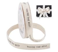 AHANDMAKER Ruban en sergé à chevrons avec inscription « You're The Best » - Pour emballage cadeau, anniversaire, mariage, Saint-Valentin, décoration florale