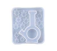 Ahaples Moule en résine d'os en forme de feuille - Pendentif en époxy - Porte-clés en silicone Quicksands - Moule époxy fait à la main