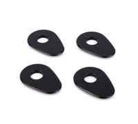 Aharon Support Clignotant Moto Lot de 4 - Adaptateur LED Filetage M8/M10 - Plaque de Montage en Plastique ABS - Accessoire Moto Universel