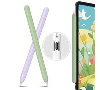AhaStyle 2 Pack Coque Apple Pencil (USB-C) 2023 Housse Protectrice Ultra Fine Apple Pencil Étui Grip Antidérapant Compatible avec Apple Pencil USB C (Lavande & Vert Avocat)