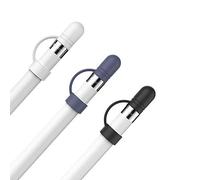 AHASTYLE Capuchon de Remplacement pour Apple Pencil 1st Gén, 3 Pack Souple en Silicone Anti-Perte iPencil Capuchons Accessoires Compatible avec Apple Pencil 1st Gén (Blanc+Bleu Nuit+Noir)
