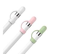 AHASTYLE Capuchon de Remplacement pour Apple Pencil 1st Gén, 3 Pack Souple en Silicone Anti-Perte iPencil Capuchons Accessoires Compatible avec Apple Pencil 1st Gén (Blanc+Vert+Rose)