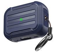 AhaStyle Coque AirPods Pro 2 (USB-C/Câble Lightning) Robuste Antichoc en TPU Étui Housse Accessoires Compatible avec Apple AirPods Pro 2ème Génération 2023/2022 Étui de Chargement (Armée Bleu)