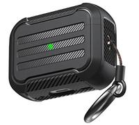AhaStyle Coque AirPods Pro 2 (USB-C/Câble Lightning) Robuste Antichoc en TPU Étui Housse Accessoires Compatible avec Apple AirPods Pro 2ème Génération 2023/2022 Étui de Chargement (Armée Noir)
