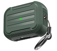 AhaStyle Coque AirPods Pro 2 (USB-C/Câble Lightning) Robuste Antichoc en TPU Étui Housse Accessoires Compatible avec Apple AirPods Pro 2ème Génération 2023/2022 Étui de Chargement (Armée Vert)