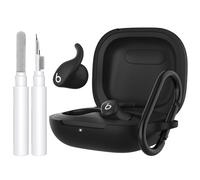 AhaStyle Coque en silicone pour Beats Powerbeats Fit (2025) avec kit de nettoyage et mousqueton [logo supérieur visible] Coque de protection complète antichoc compatible avec Beats Powerbeats Fit 2025