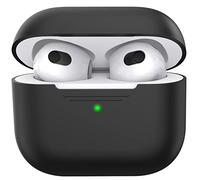 AhaStyle Coque pour Airpods 3, coque de protection en silicone souple compatible avec AirPods 3e génération 2021 - Coque intégrale antichoc pour Apple AirPods 3e génération 2021 (noir)
