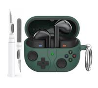 AhaStyle Coque Samsung Galaxy Buds 3 FE (2025) / Galaxy Buds3 / Galaxy Buds3 Pro (2024) Console de Jeu Rétro Silicone Souple Etui Housse Compatible avecSamsung Galaxy Buds3 Série (Vert Pin)