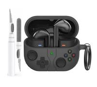 AhaStyle Coque Samsung Galaxy Buds 3 FE (2025) / Galaxy Buds3 / Galaxy Buds3 Pro (2024) Console de Jeu Rétro Silicone Souple Etui Housse Compatible avecSamsung Galaxy Buds3 Série (Gris Foncé)