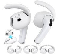 AhaStyle Embouts D'oreille pour AirPods 4ème Génération (2024) 【Pochette de Rangement Ajoutée】3 Paires S/M/L Silicone Embouts de Remplacement Antidérapants Compatible avec Apple AirPods 4th Gen(Blanc)