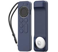 AhaStyle Étui pour Apple TV 4K HD Siri Remote 3e Génération (2022) / Apple TV Siri Remote 2e Génération (2021) [Support AirTag Intégré] Rayures, Absorption Chocs, Accès Complet À Toutes Fonctions