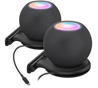 AHASTYLE Supports Muraux pour Apple Homepod Mini [Gestion intégrée du Cordon] ABS Support de Stable Compatible avec HomePod Mini [Besoin de percer] (Noir-2 Pack)