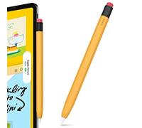 AhaStyle Trousse classique pour Apple Pencil 2ème génération et Pro, housse de protection en silicone, compatible avec le chargement magnétique et le double robinet (jaune)