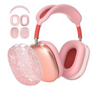 AHBTEYM Coque pour écouteurs AirPods Max, coque rose nacré en TPU, coussinets d'oreille, couvre-bandeau, accessoires en silicone (coque rose)