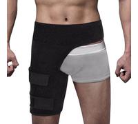 AHDFY OrthèSe de Hanche, Bandage Compressif pour La Hanche, Protection Sportive Professionnelle, Soutenant Efficacement Les Muscles Fessiers et Soulageant la Douleur,Black Inside and Black Outside