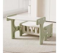 AHDFY Table et Chaise Enfant, Ensemble Table et Chaise Enfant et Canapé Deux Modes, pour Les Tout-Petits de 3 à 6 Ans Les Repas, L'apprentissage et Les Jeux,Vert