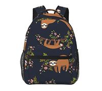 Ahdyr Adultes léger mignon paresseux grimper arbre Art sacs à dos grande capacité sac à dos avec bretelles réglables pour trekking en plein air vélo