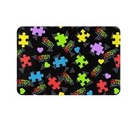 Ahdyr Autisme Jigsaw Puzzle Paillasson Doux Antidérapant Intérieur Tapis de Porte Absorbant Tapis de Sol Anti-Taches Tapis de Sol Intérieur 23,6x15,7 Pouces pour Patio d'entrée de Maison
