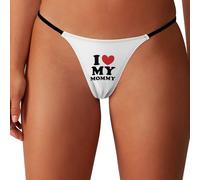 Ahdyr Culotte String « J’Aime ma Maman » Taille Basse Dos en T
