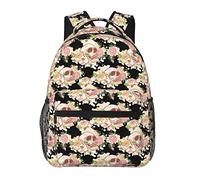 Ahdyr Day Of The Dead Sucre Crâne Fleurs Floral Sac À Dos Polyester Durable Polyvalent Anti Vol Sac À Bandoulière Grande Capacité Gym Randonnée En Plein Air Sac À Dos Avec Bretelles Rembourrées