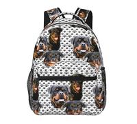 Ahdyr Daypack Bookbag Multipurpose Anti Theft Big Capacity Carry On Bag Rottweilers And Thistles Dog Art Travel Randonnée & Camping Sac à dos avec sangles rembourrées