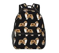 Ahdyr Daypack Bookbag Multipurpose Anti Theft Big Capacity Carry On Bag Rough Collie Dog Art Voyage Randonnée & Camping Sac à dos avec sangles rembourrées