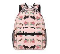 Ahdyr Daypack Bookbag Multipurpose Anti Theft Big Capacity Carry On Bag Spaniel Dog Pink Florals Art Travel Randonnée & Camping Sac à dos avec bretelles rembourrées