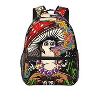 Ahdyr Daypack Sac À Dos Anti Vol Polyvalent Grande Capacité Bookbag Psychedelic Stoner Champignons Magiques Art Business Computer Bag Avec Poches Latérales