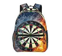 Ahdyr Hommes femmes léger glace eau et feu fléchettes cible Art sac à dos sac à dos grande capacité sac de transport avec poches latérales pour camping voyage vélo
