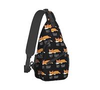 Ahdyr Hommes Sling dos Pliable Durable Épaule Sac À Bandoulière Poitrine Pack Funny CorgiToday Art Anti Vol Polyvalent dos Avec Bandoulière Réglable