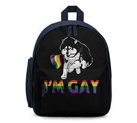 Ahdyr I Am Gay Pride Drapeau LGBT Husky de Sibérie Sac à Dos Unisexe Sac à bandoulière léger pour Ordinateur Portable Sac à Dos décontracté Sacs d'extérieur