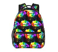 Ahdyr Lgbt Pride Lip Art Sacs à dos Léger Polyvalent Anti Vol Sac à Bandoulière Grande Capacité Ordinateur Portable Livre Sac Sac À Dos Avec Bretelles Rembourrées