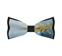 Ahdyr Nœud papillon à fleurs jaunes dans un vase pour homme, pour fête de mariage