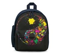 Ahdyr Paint Splash Yin Yang Sac à dos unisexe léger pour ordinateur portable, sac à bandoulière décontracté, sacs d'extérieur