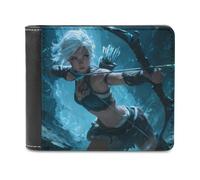 Ahdyr Portefeuille Archer pour Homme en Cuir, Format Voyage, Fin, avec Pince à Billets et 6 emplacements pour Cartes.