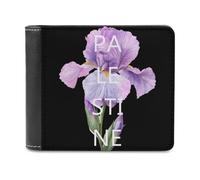 Ahdyr Portefeuille Homme Palestine Iris Haynei en Cuir, Format Voyage, Fin, avec Pince à Billets et 6 emplacements pour Cartes.