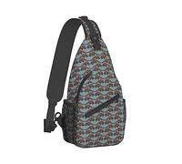Ahdyr Sac à bandoulière pour homme dos pliable respirant bandoulière poitrine dos nouveauté Pangolin Art anti-vol dos polyvalent sacs fourre-tout bandoulière