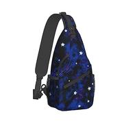 Ahdyr Sac à bandoulière pour homme Sac à dos Pliable Respirant Poitrine Sling Sacs à dos d'épaule Sacs Galaxy Stars Magic Glow In The Dark Art Multipurpose Anti Theft Backpacking Bookbag