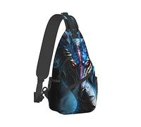 Ahdyr Sac à bandoulière pour hommes dos pliable respirant bandoulière poitrine dos Cool DragonArt anti-vol dos polyvalent sacs fourre-tout bandoulière