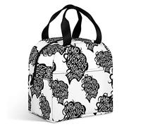 Ahdyr Sac à lunch isotherme féministe habilité sacs fourre-tout réutilisables avec poche et poignée pour hommes femmes travail pique-nique voyage bureau plage