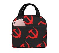 Ahdyr Sac fourre-tout à déjeuner réutilisable, sac à déjeuner isolé avec marteau et faucille, boîte à déjeuner isotherme Durable