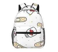 Ahdyr Sacs à dos multi-usages Anti-vol grande capacité BookbagBand Aid Sign Art Voyage Randonnée Camping Sac à dos avec bretelles rembourrées