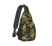 Ahdyr Sling Backpack Voyage Randonnée Daypack Bigf-Oot-Camouflage-Camo Corde Crossbody Sac à bandoulière