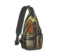 Ahdyr Sling Backpack Voyage Randonnée Daypack Camo-Hunting-Tree Crossbody Sac à bandoulière