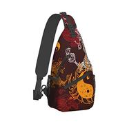 Ahdyr Sling Backpack Voyage Randonnée Daypack Dragon-Yin-Yang-Bénédiction Corde Bandoulière Sac à Bandoulière