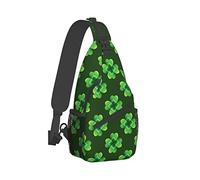 Ahdyr Sling Backpack Voyage Randonnée Daypack Green-Clover-St.Patrick'S-Day Corde Crossbody Shoulder Bag