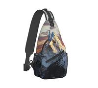 Ahdyr Sling Backpack Voyage Randonnée Daypack Mountain-Népal-Everest Corde Crossbody Sac à bandoulière