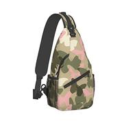Ahdyr Sling Backpack Voyage Randonnée Daypack Pink-Butterfly-Camo Rope Crossbody Shoulder Bag