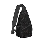 Ahdyr Sling Backpack Voyage Randonnée Daypack Pitbull-Dog-Heart Corde Crossbody Sac à bandoulière